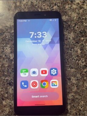 Black Smartphone with Color Display - Unbranded
